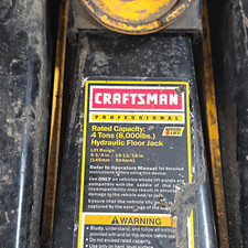 Craftsman Professional 4 Ton 8000 Lb Hydraulic Steel Floor Jack Blackyellow Craftsman Professional 4 Ton 8000 Lb Hydraulic Steel Floor Jack Blackyellow