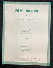 Vtg Sheet Music My Mom,  Walter Donaldson 1932 - ships free