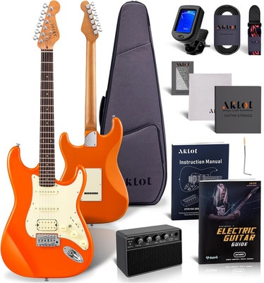 Stryde Electric Guitar with Coil-Split: Roasted Maple Neck, Flame Maple Graphic