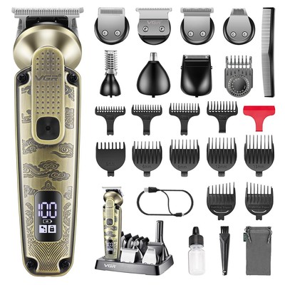 VGR 095 Barba Recortadora for Hombres 7 in 1 Impermeable Inalambrico Cabello
