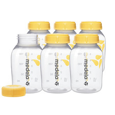 Breast Milk Collection and Storage Bottles with Solid Lids - 6Pk/5Oz-150Ml Breas