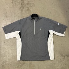 FootJoy DryJoys Jacket HydroLite Golf Pullover Mens Large 1/2 Zip Gray Rain NEW