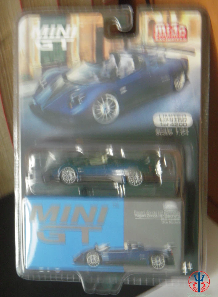 Pagani Zonda HP Barchetta Blu minigt 1:64,limited edition 1:4200 - Immagine 3 di 3