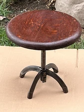 Small Pre-Hamilton Economy Stool-Drafting Table Stool 1920