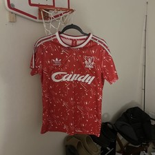 LIVERPOOL FC 89/90  CANDY - Soccer - Retro -  Red - SMALL (Run Small)