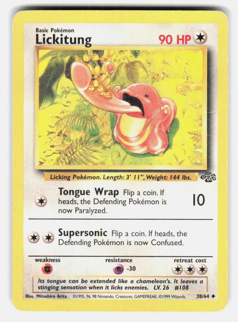 Pokemon TCG Lickitung Jungle 38/64 Uncommon HP