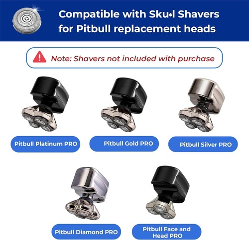 4 Pack Shaver Replacement Blades Compatible with Sku*L Shaver Pitbull Gold PRO & - Picture 2 of 6