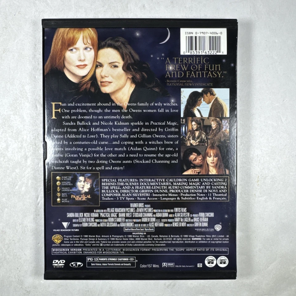 Practical Magic (DVD) 1998 Film with Sandra Bullock and Nicole Kidman - Image 2 of 4
