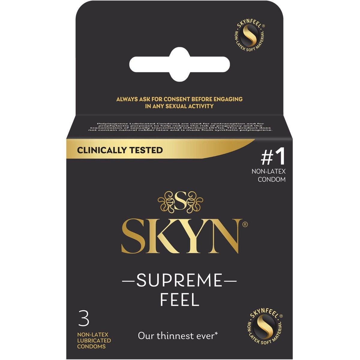 Lifestyles SKYN Supreme Feel Ultra Thin Non-Latex Lubricated Condoms