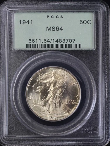 1941 WALKING LIBERTY HALF DOLLAR 50C PCGS MS64 - OGH (PQ175)