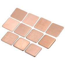 2 Set Heatsink Copper Sheet Shim 15x15mm Various Thicknesses Thermal Conductive