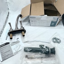 Moen 84115SRN Idora 4 in. Centerset 2-Handle Bathroom Faucet Brushed Nickel READ