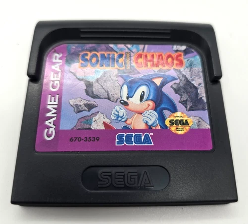 Sega Game Gear Sonic The Hedgehog Sonic Chaos Cartridge And Case Vintage