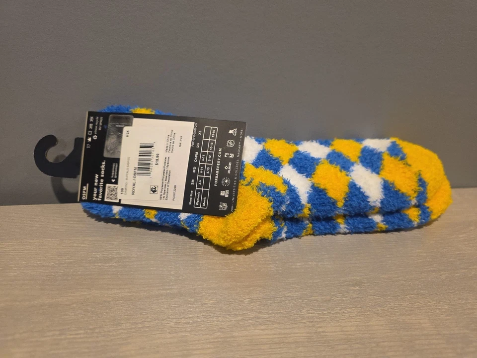 New-with-tags Officially Licensed Buffalo Sabres Socks One Size Fits Most - Image 2 of 3