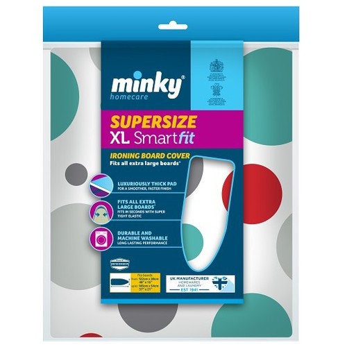 Minky Supersize Extra Large Smart Fit Ironing Board Cover XL Up To 145