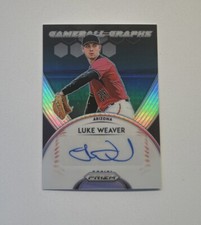 2019 Panini Prizm Gameball Graphs Luke Weaver Auto AZ/ YANKEES #GB-LW