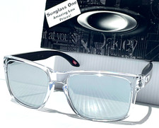 NEW Oakley HOLBROOK Clear POLARIZED Galaxy Chrome Mirror Lens Sunglass 9244