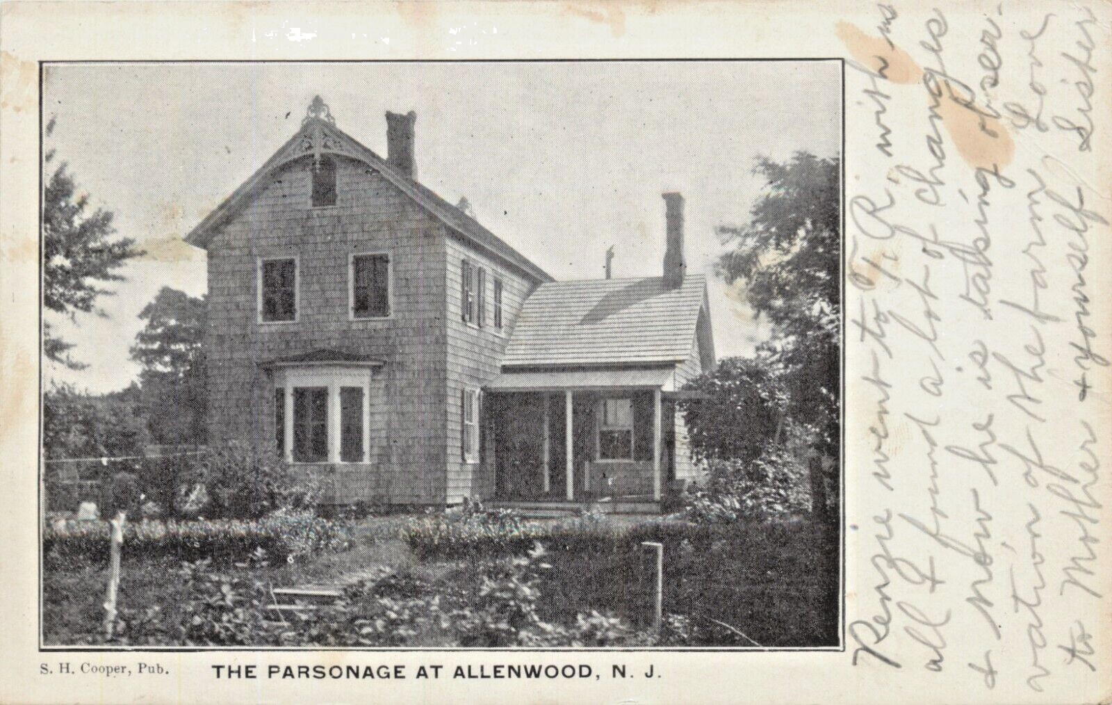 A View Of The Parsonage at Allenwood, New Jersey NJ 1907 eBay