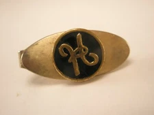 H Monogram Letter Initials Vintage TINY SMALL Tie Bar Clip henry harold horace