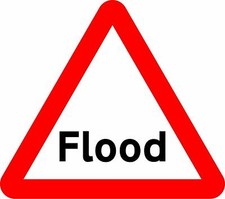  Flood Warning Road safety sign 