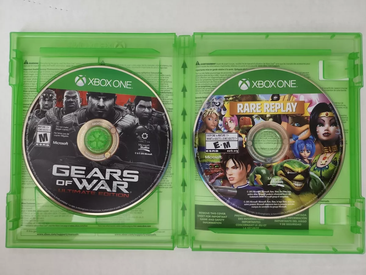 Gears Of War Ultimate Edition/ Rare Replay Combo XBox One COMPLETE CIB