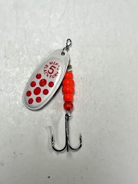 Mepps BlackFury #5 1/2 oz Plain Treble hook- Orange body with