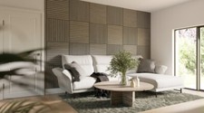 Acoustic Slat Square Tiles acoustic/slatted Wood panels ( 4 pack)