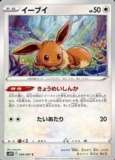 Eevee 054/067 S10P Space Juggler Pokemon TCG Japanese Card | eBay