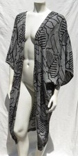 BEL KAZAN Anthropologie US size OS S M L Bali Printed Wrap Duster Kimono Beach