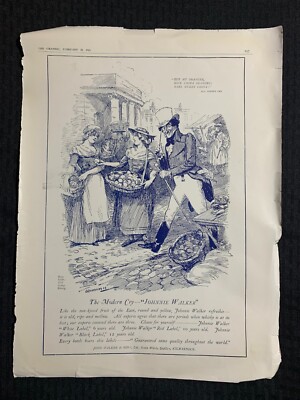 1913 JOHN WALKER & SONS 12x16'' Print Ad VG 4.0 The Modern Cry Johnnie Walker