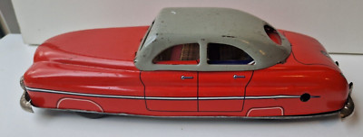 RARE VOITURE MEMO taxi Jouet mécanique jouet ancien en tôle Joustra jep