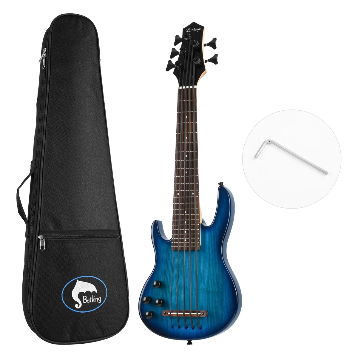 Batking Ukulele bass fretted Electric Uku bass Left handed Style W