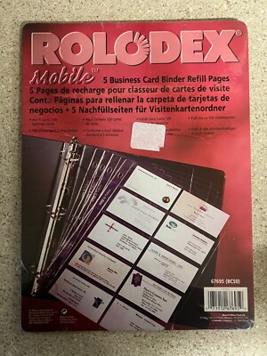 Rolodex Mobile Business Card Binder Refill Pages 5ct 67695 New | eBay Rolodex Mobile Business Card Binder Refill Pages 5ct 67695 New | eBay