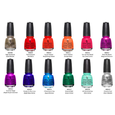 China Glaze Nail Lacquer - SUMMER REIGN Collection Full Set or