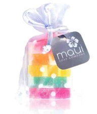 Maui Soap Co Rainbow Gift Guest Set Bar Soap with Kukui & Coconut Oil