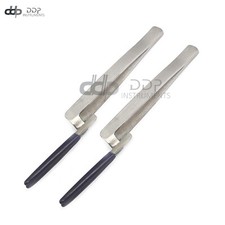 Lot Of 2 Pcs Rubber Tipped Tweezers Articulating Type Pvc Coated Tips Cross Lock