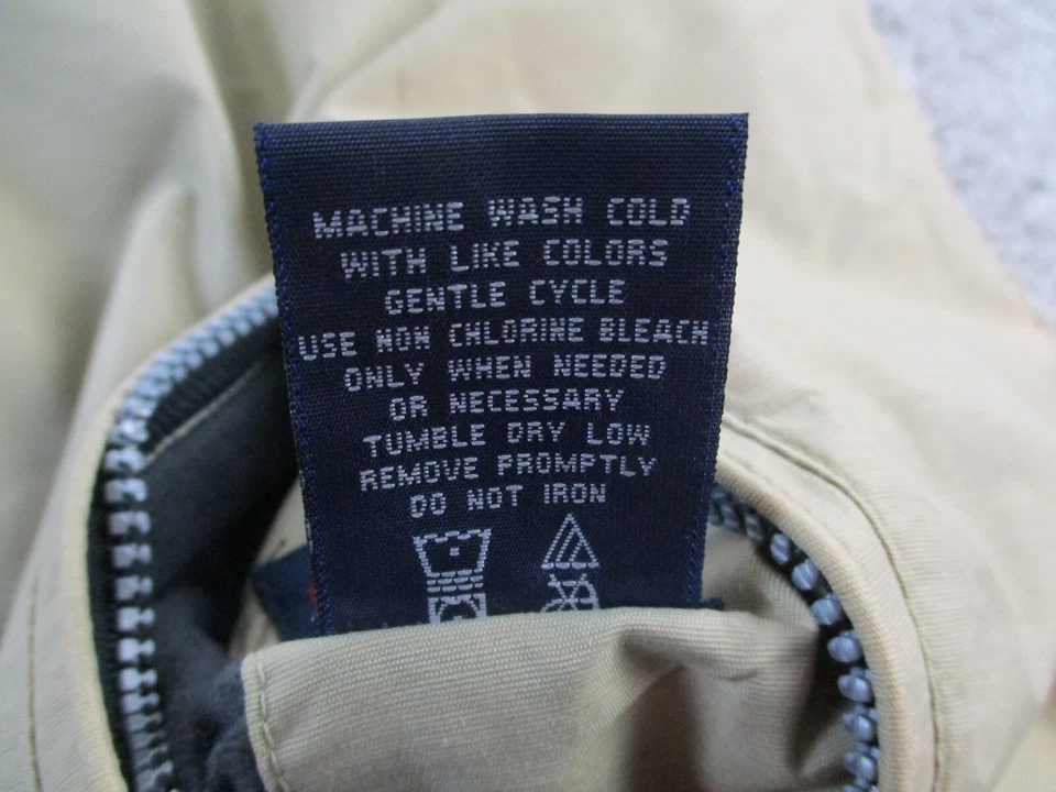 Vintage Free Country Vest Jacket Reversible Mens XXL Nylon Beige Green Full Zip - Image 2 of 4