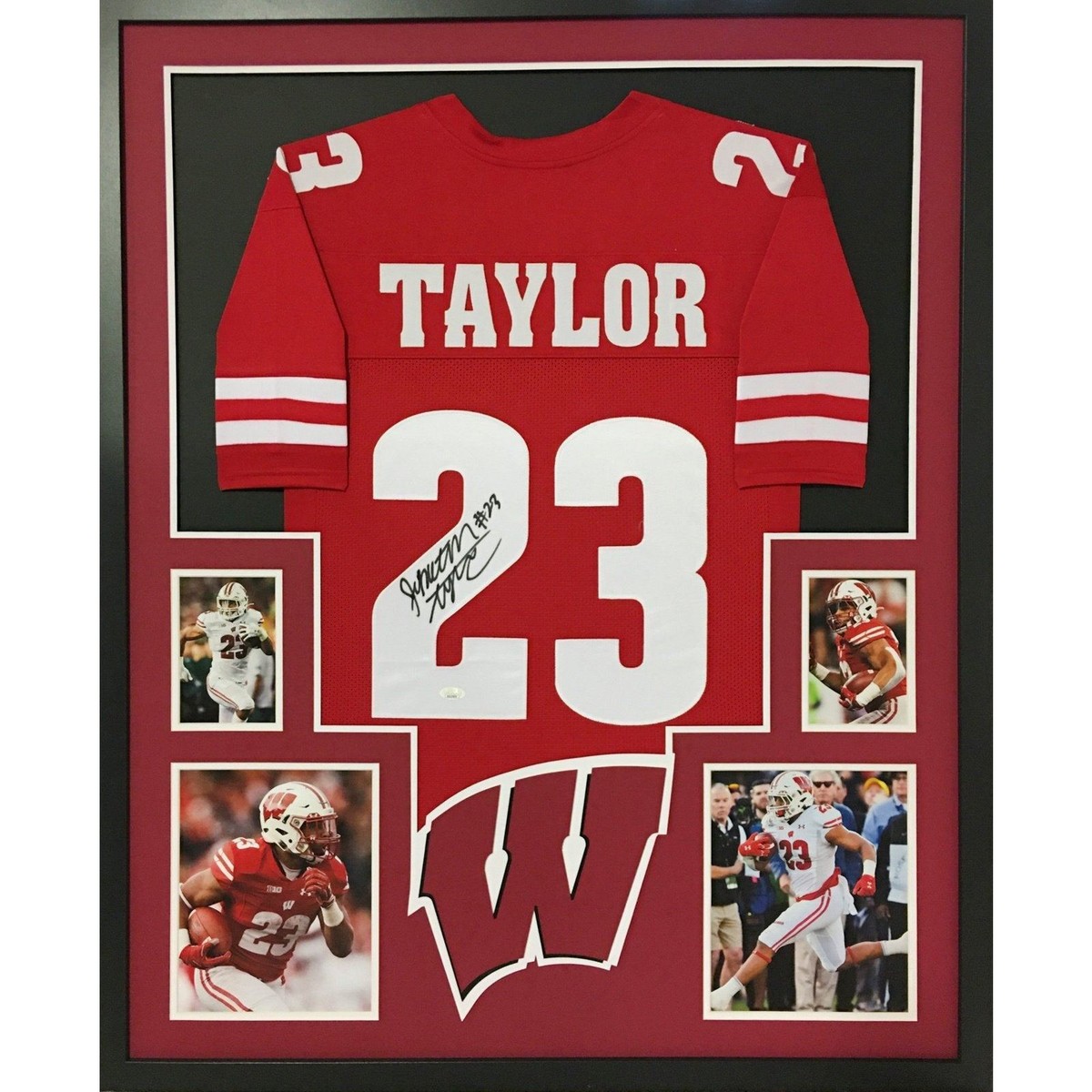Jonathan Taylor Framed Signed Jersey JSA Autographed Wisconsin  display picture 1