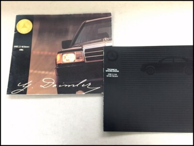 1986 Mercedes Benz 190E 2.3-16 26-page Car Sales Brochure Catalog 2-piece