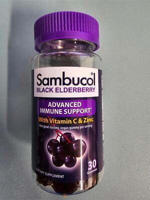 Sambucol Black Elderbery Gummies Vitamin C Immunity Support 30 Count