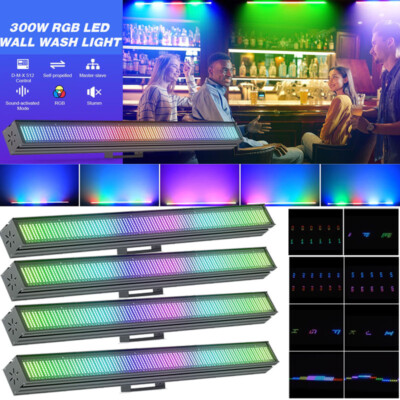 300W RGB 768LED Wall Wash Light Strobe DMX Stage Disco Party Lighting Aluminum