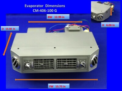 Universal Under Dash AC Kit - 406G12V With 14x20 Condenser & Electrical Harness - For Custom & Vintage Car AC