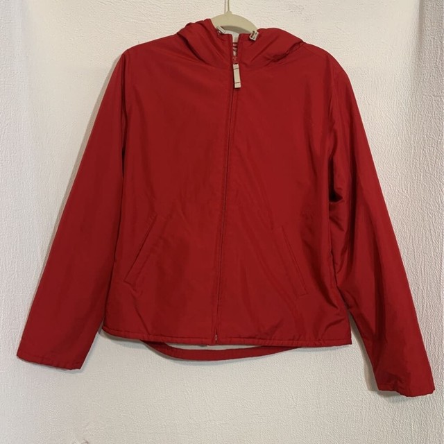 Old Navy Athletic Womens Hoodie Jacket Red Fleece Lined Zip Long