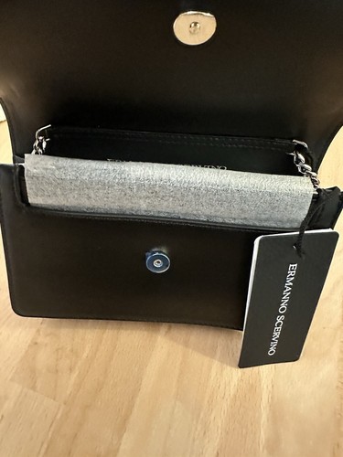 Ermanno Scervino clutch in black leatherwith chain - Picture 4 of 4