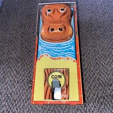 JAPAN TIN 1950s HIPPO BANK READ