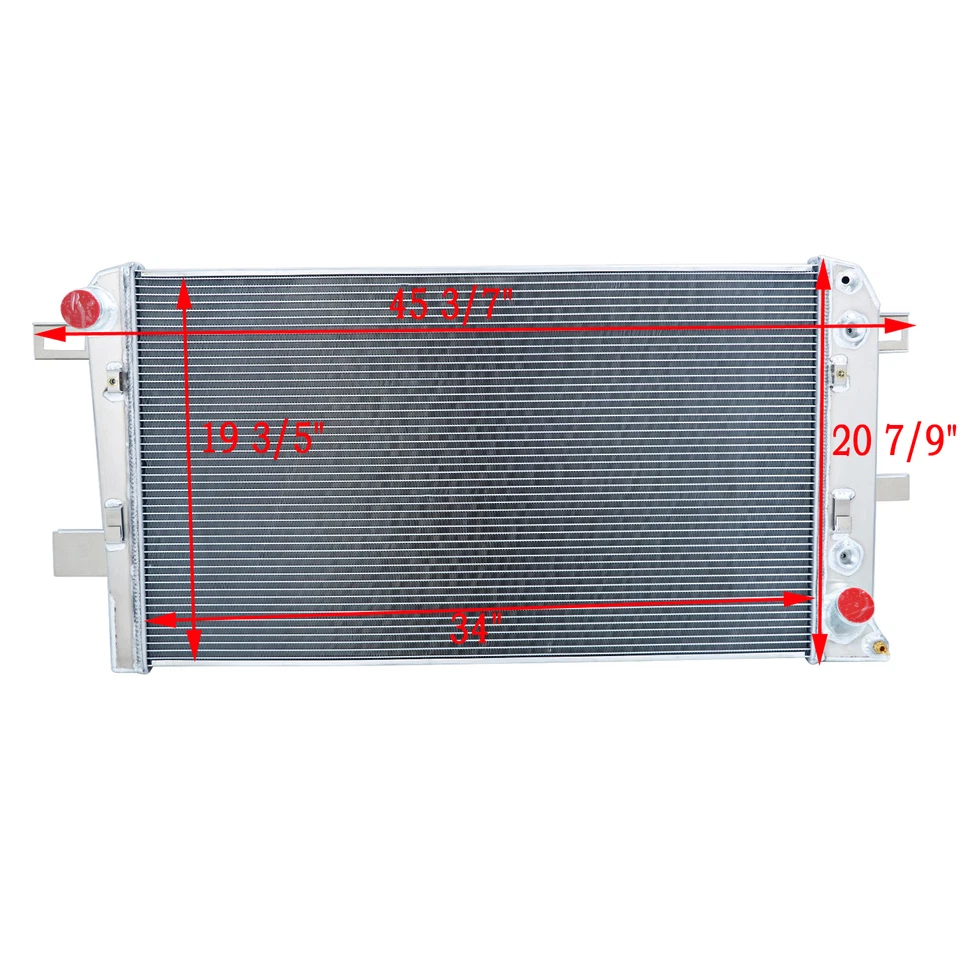 4Row Aluminum Radiator for 2001-2005 2003 Chevy Silverado 2500 3500 Duramax,6.6L - Imagem 4 de 4