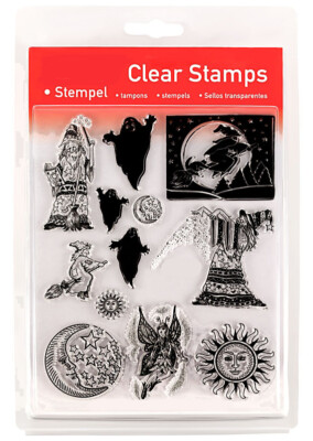 Clear Stamp Set - Fantasy - 12-teilig ~14x18cm - Stempel Transparent 46812