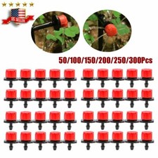 50/100/300X Irrigation Sprinklers Watering Drippers Emitter Drip System On 1/4''