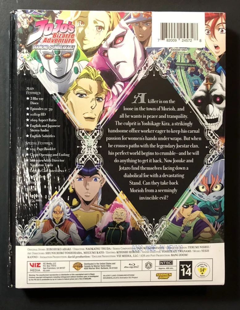 Jojo's Bizarre Adventure Set 5 Diamond is Unbreakable Arc Part 2 (Blu-ray)  NEW