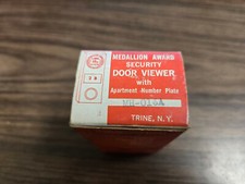 Vintage Trine Medallion award Brass Security Door Viewer - New Old Stock